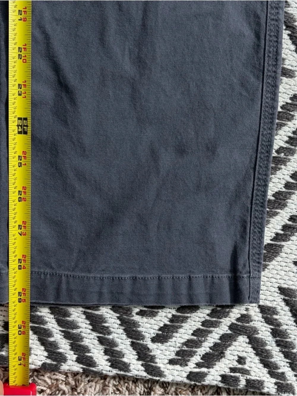 Howler Brothers Pants Men 35x32 (35x29) Frontside 5 Pocket Cordura Canvas Gray